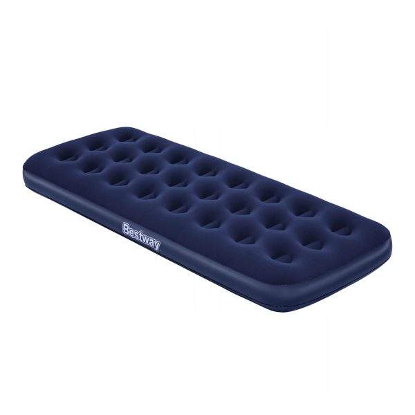 Felfújható matrac - egyszemélyes, velúr - kék - 185 x 76 x 22 cm    Bestway 56432 - Image 2