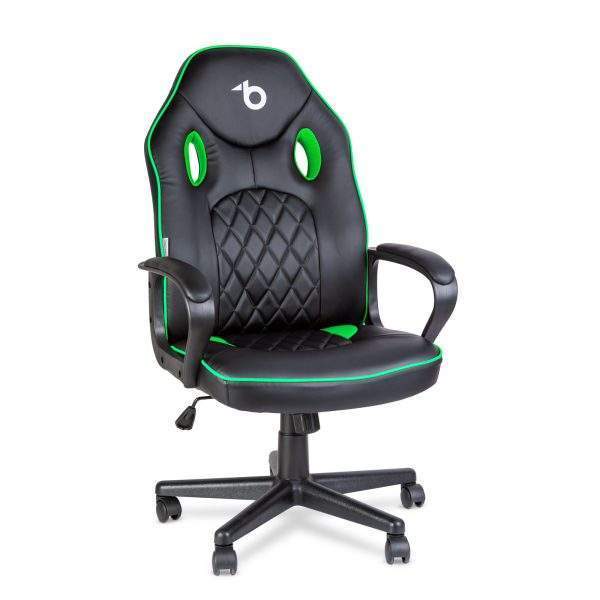 Gamer szék karfával - fekete / zöld - 71 x 53 cm / 53 x 47 cm    BeMaDa BMD1116GR