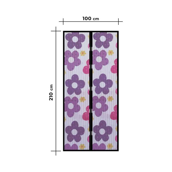 Szúnyogháló függöny ajtóra - mágneses - 100 x 210 cm - színes virágos    Garden of Eden T11398I-PCS - Image 3