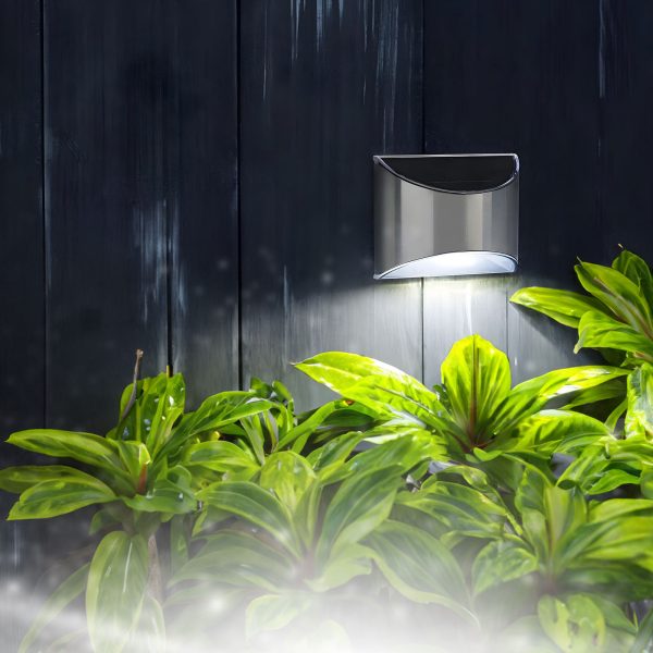 Szolár lámpa - fali - 10 x 5 x 8 cm - 4 fehér SMD LED    Garden of Eden 11783