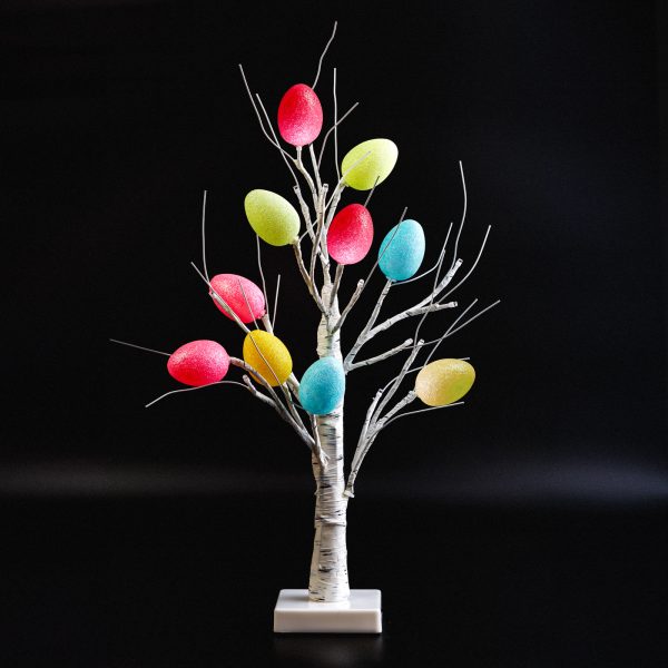 Húsvéti tojás fa dekoráció - 10 tojás, 24 LED - 50 cm - 3 x AA    Garden of Eden 57945 - Image 2