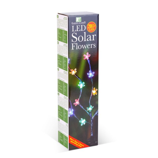 Leszúrható szolár virág - 20 színes LED - 65 cm    Garden of Eden 11274 - Image 3