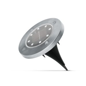 LED-es leszúrható szolár lámpa - kör alakú - középfehér - 12 cm    Garden of Eden 11440C