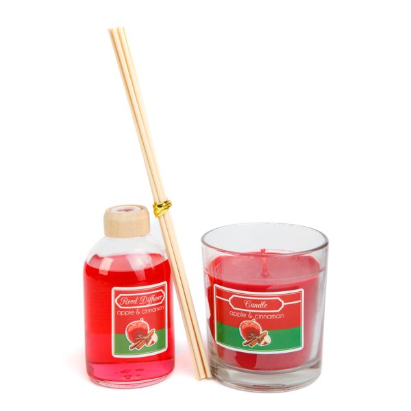 Illatgyertya és illatosító szett - alma & fahéj - 120 g + 100 ml    Vog und Arths 58800A - Image 3