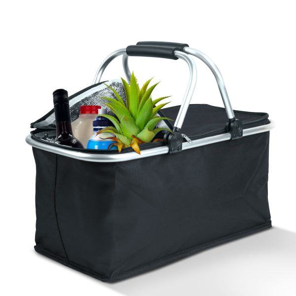Thermo összecsukható bevásárlókosár - 49 x 28 x 25 cm - 21 L - fekete    Family 11549A