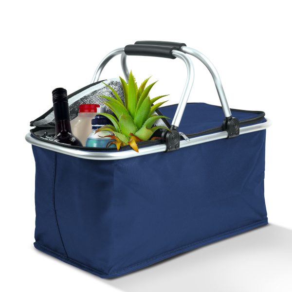 Thermo összecsukható bevásárlókosár - 49 x 28 x 25 cm - 21 L - kék    Family 11549D