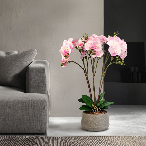 Műnövény dekoráció - orchidea - rózsaszín - 58 cm     11900A
