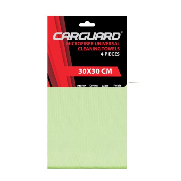 Mikroszálas törlőkendő szett - 30 x 30 cm - 4 db / csomag    Carguard 56000C