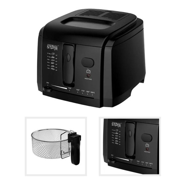 WinningStar - Olajsütő - 3 L - 1600 W - fekete    WinningStar DA01178