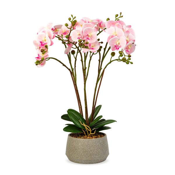 Műnövény dekoráció - orchidea - rózsaszín - 58 cm     11900A - Image 2