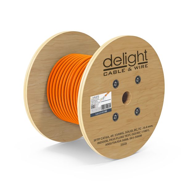 Vezeték SF/UTP fali Cat.6A (500m) BC - 4P 23AWG SOLID - Fluke pass    Delight 20049 - Image 2