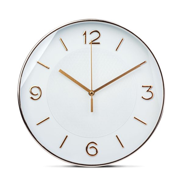Falióra - 25 cm - műanyag, üveg - 1 x AA - fehér    Family 57336A - Image 2