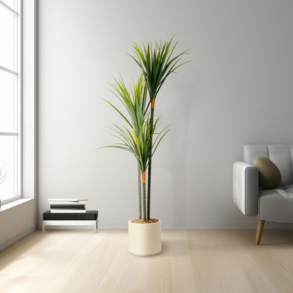 Műnövény dekoráció - Dracaena Marginata - zöld - 1,2 m     11903