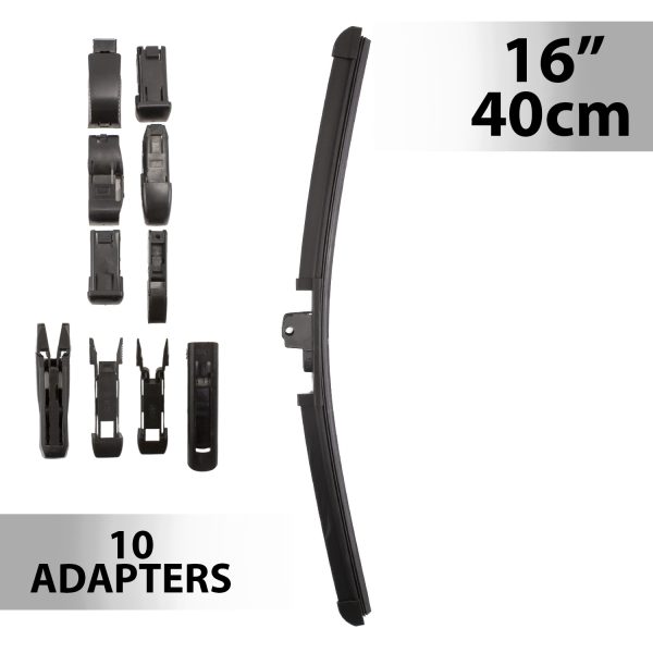 Ablaktörlő 16"/40 cm - 10 db adapterrel    Carguard 55736N