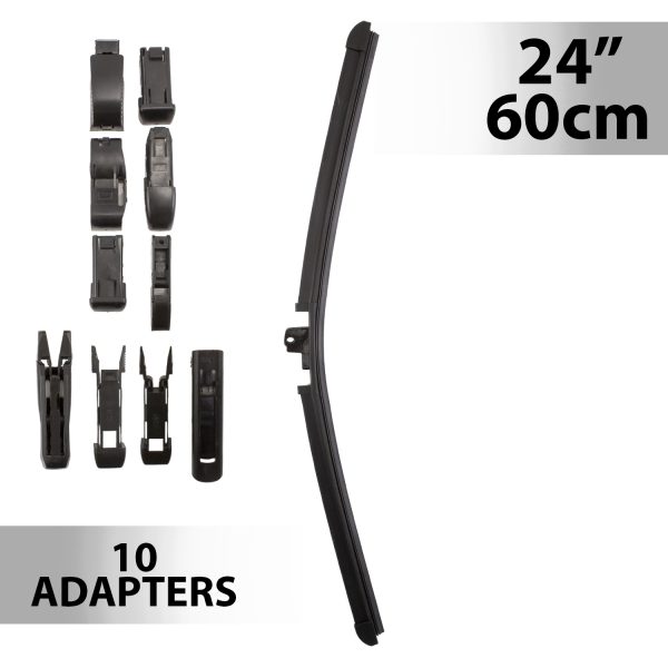 Ablaktörlő 24"/60 cm - 10 db adapterrel    Carguard 55744N