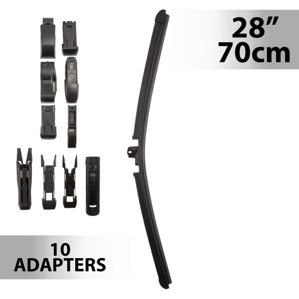 Ablaktörlő 28"/70 cm - 10 db adapterrel    Carguard 55747N