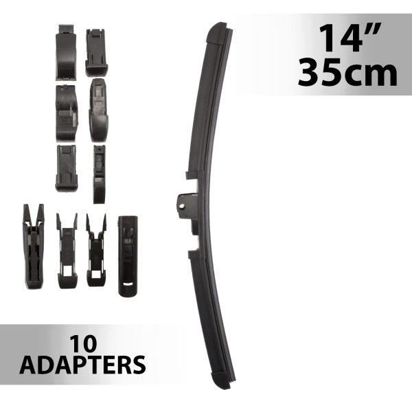 Ablaktörlő 14"/35 cm - 10 db adapterrel    Carguard 55734N