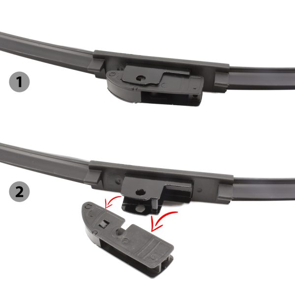 Ablaktörlő 19"/47,5 cm - 10 db adapterrel    Carguard 55739N - Image 2