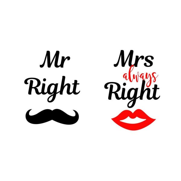 Konyhai kötény - "Mrs. Always Right" felirattal - 80 x 70 cm - 200 gsm     DA00282B - Image 2