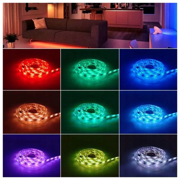 RGB LED szalag - 5 m - 60 LED / m - IP65     DA00270 - Image 2