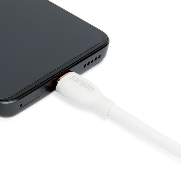 Adatkábel - Type-C / USB-A - fehér - 1 m - 2.4A - 12 W    Delight 55553WH-1 - Image 3