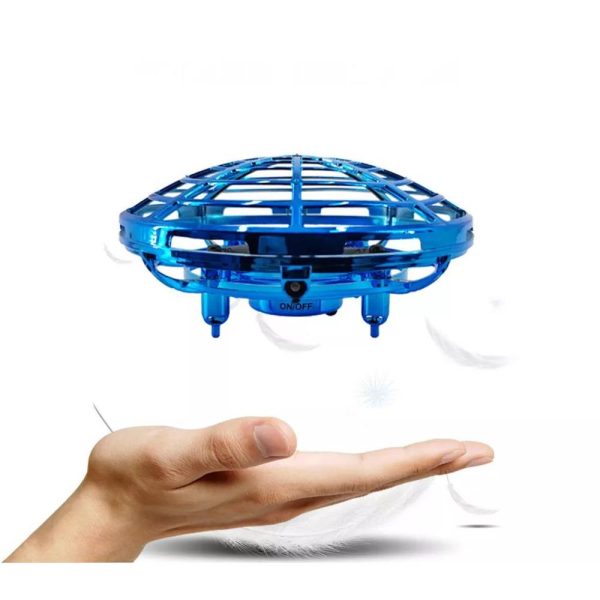UFO drón repülő gyerekjáték - LED-es, akkumulátoros - 11 x 11 x 4 cm     DA00149