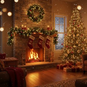 Fenyő girland - zöld, havas - 200 cm - PVC 56453