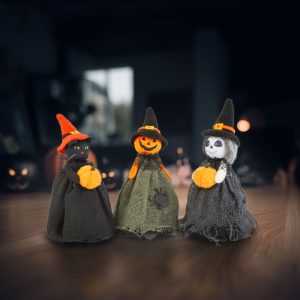 Halloween-i dekoráció - szellem, macska, tökfej - 21 cm 56578