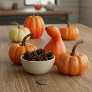 Őszi dekoráció - tök - 6 féle - műanyag 59013