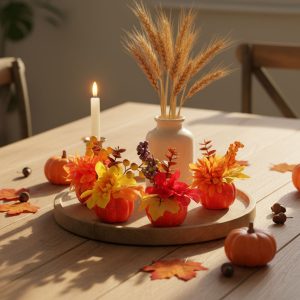 Őszi dekoráció - tök - 4 féle - 8 x 10 cm 59027