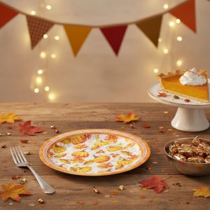 Papírtányér szett - tökös - 2 méret - 12 db / csomag 59034