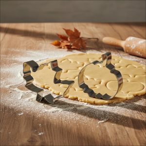 Sütikiszúró szett - levél és tök - fém - 8 cm - 2 db / szett     59037