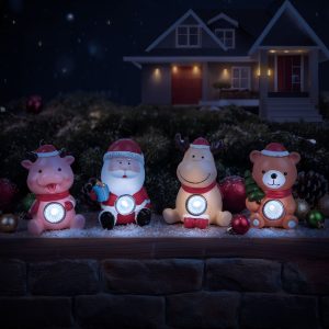 Szolár karácsonyi dekoráció - hidegfehér - 4 féle - 6 x 5 x 10 cm Garden of Eden 59762