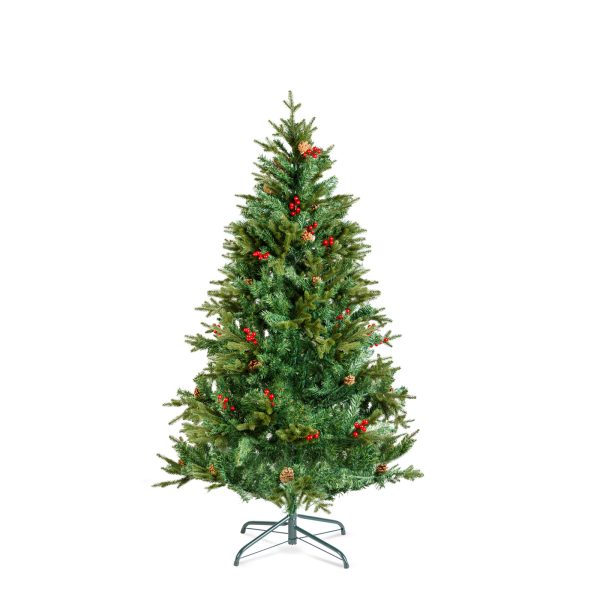Műfenyő - 180 cm - PE / PVC - piros bogyóval     56481C - Image 2