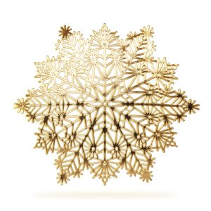 Szilikon edényalátét - jégkristály - arany - 38 cm 59703A