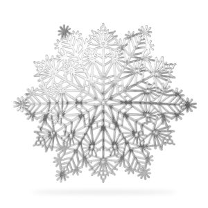 Szilikon edényalátét - jégkristály - ezüst - 38 cm 59703B