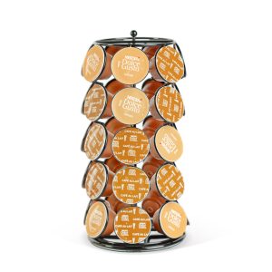 Fém kávékapszula tartó - 35 db Dolce Gusto kapszulához - 165 x 165 x 320 mm - fekete Bewello BW0997
