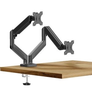 Monitor&TV tartókonzol - dupla karos, teleszkópos - asztallapra rögzíthető - 45 cm, 32" Delight 39684B