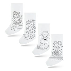 Színezhető mikulás csizma - 4 filccel - 4 féle - 41 x 21 cm 55996D