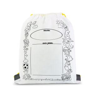 Színezhető tornazsák - 4 filccel - 33 x 27 cm 57317A