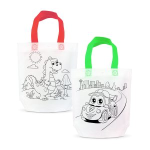 Színezhető ajándéktáska - 4 filccel - 24 x 22 cm - 2 féle 57318D