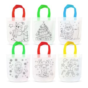 Színezhető táska - karácsonyi - 4 filccel - 24 x 22 cm - 6 féle     57320C