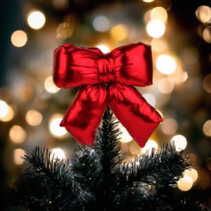 Masni dekoráció - csillogó piros - 21 x 19 cm 59745C