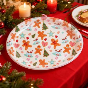 Karácsonyi tálca - műanyag - 36 x 26 cm 59752