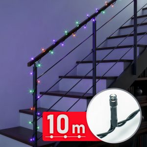 Fényfüzér - 10 m - színes - 200 LED - 220-240V - 6W - zöld kábel 59767