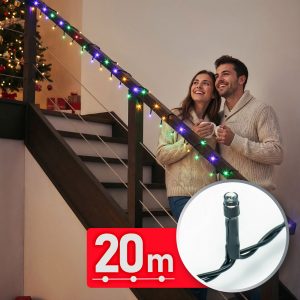 Fényfüzér - 20 m - színes - 400 LED - 220-240V - 6W - zöld kábel 59768