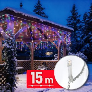 Fényfüzér - 15 m - 600 LED - 220-240V - 6W - átlátszó kábel 59770