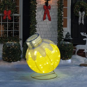 Világító dekoráció - gömbdísz - 60 LED - 60 x 83 cm - arany - 100-200V AC 59772A