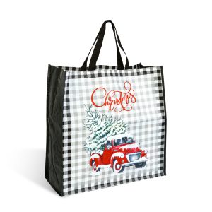 Karácsonyi ajándéktáska - fekete - 45 x 44 x 19 cm 59714B