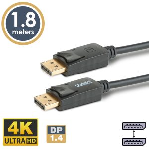 DisplayPort - Displayport kábel - 1.4 - 4K - 1,8 m    Delight 20333B